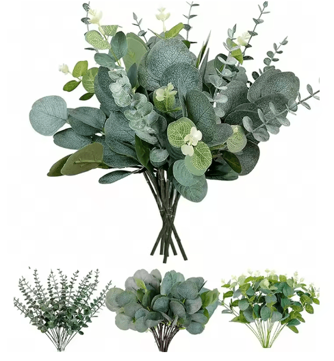 Artificial Eucalyptus Bouquet Set – Realistic Greenery Stems for Home & Wedding Decor (3/6/9 PCS)