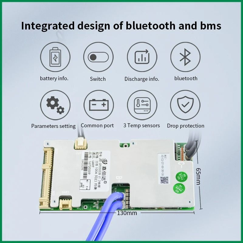 Smart LiFePO4 BMS with Built In Bluetooth and Uart Function