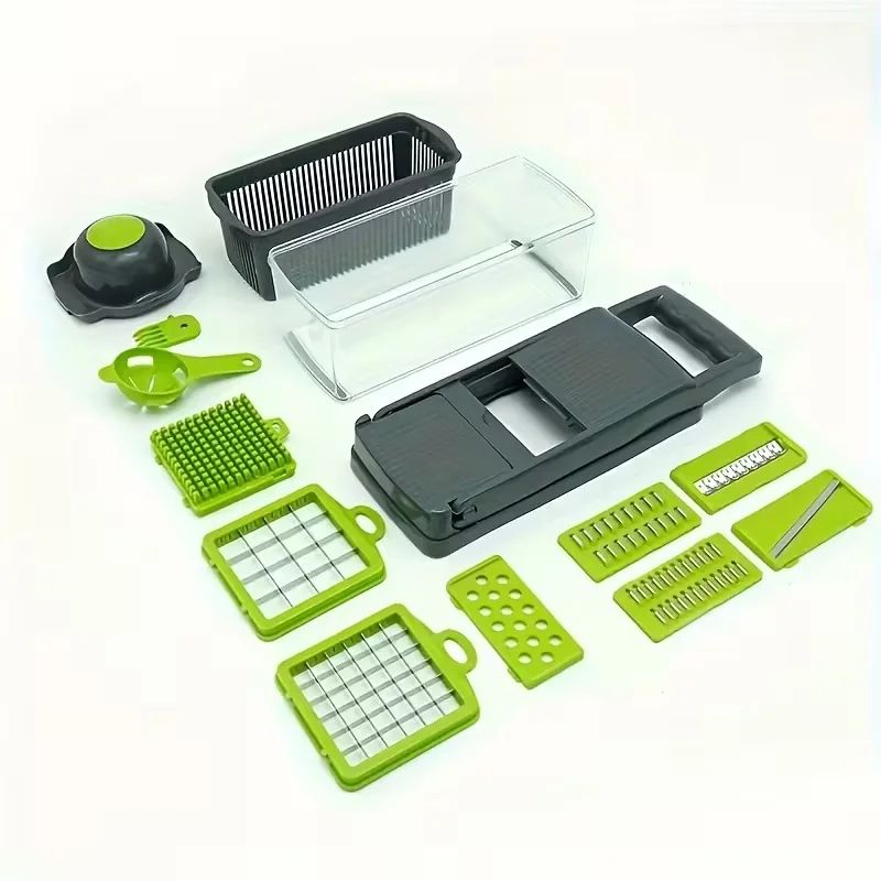 14-in-1 Vegetable Chopper & Mandoline Slicer Set with Interchangeable Blades
