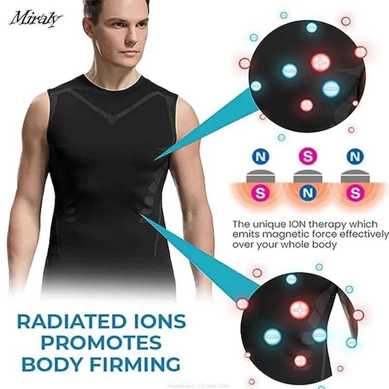 Mens Shapewear Compression Vest Body Shaper Sleeveless Tank