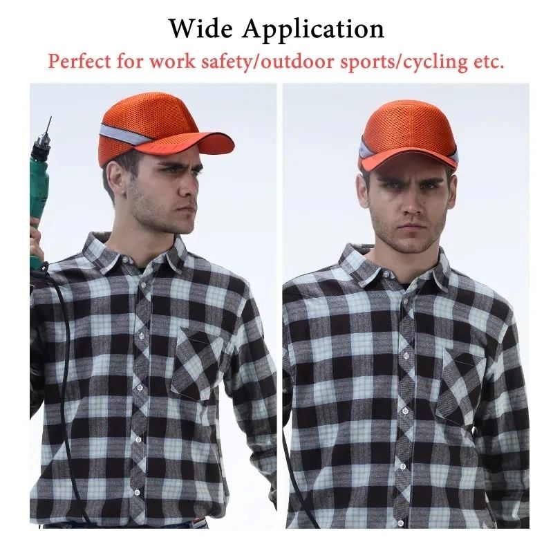 Hi Viz Mesh Bump Cap Baseball Style Safety Helmet