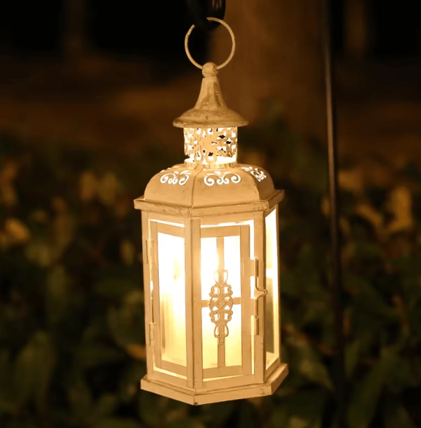 Vintage Metal Lantern Candle Holder Hanging Decorative Lantern for Home & Events