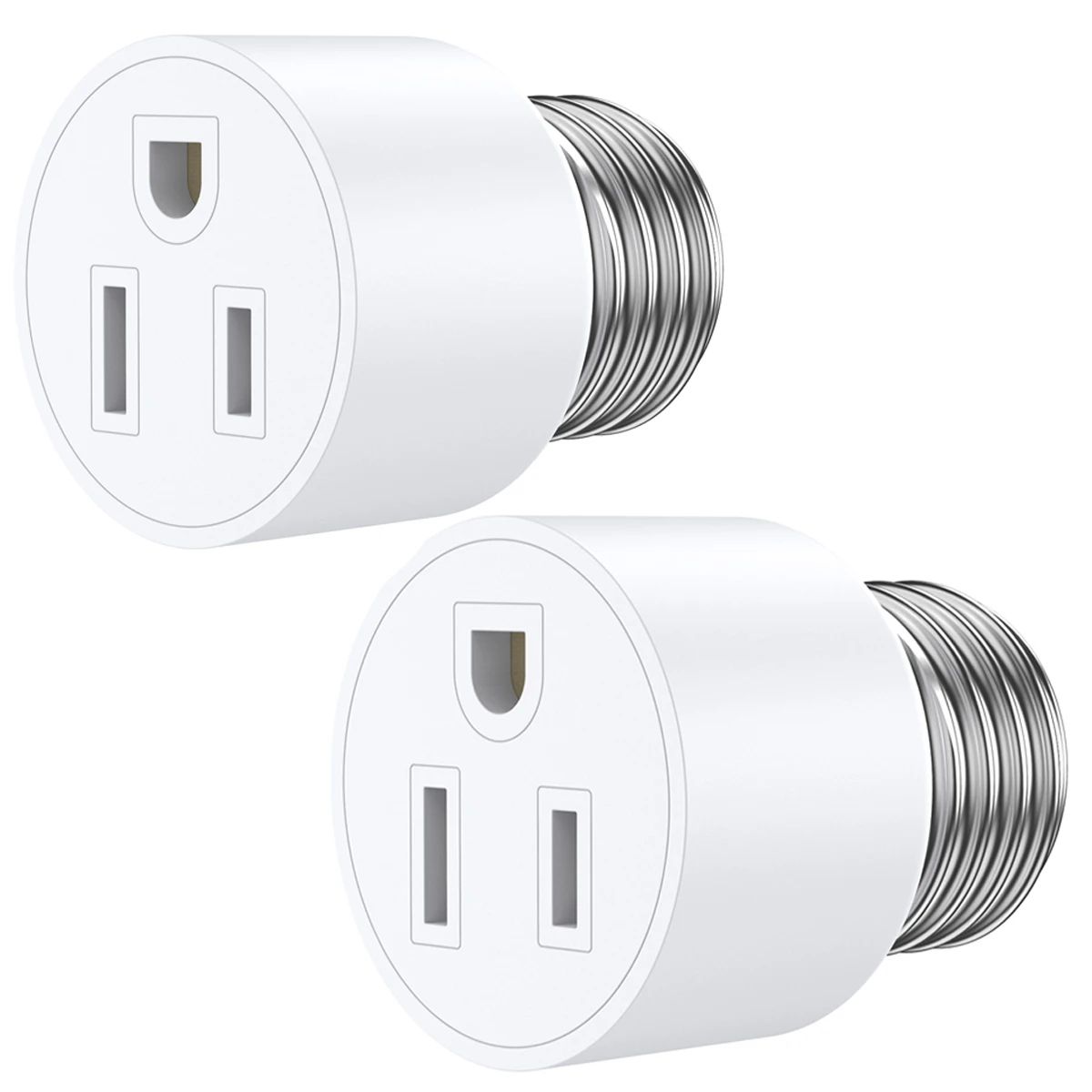 Universal Light Socket Adapter E26 E27 Converter 2PCS Heat Resistant Plug