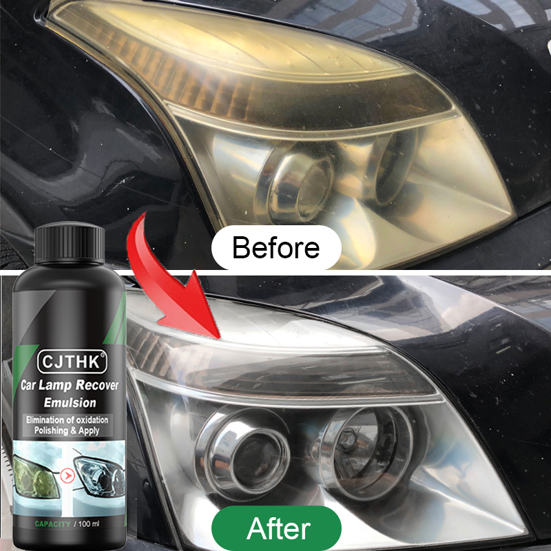 Car Headlight Restoration Kit, Headlamp Scratch Remover & Polish Liquid for Oxidation Removal