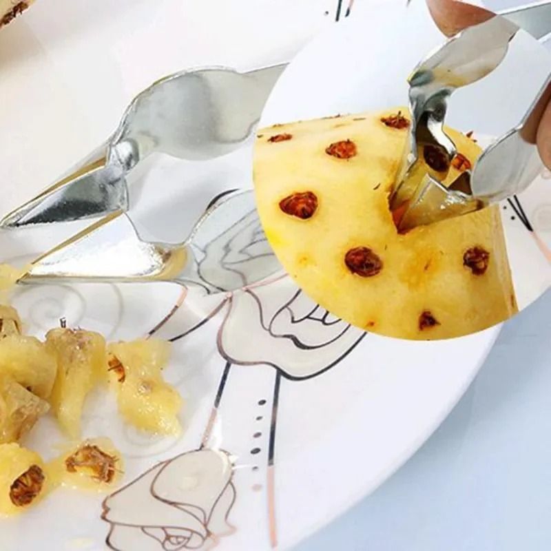 Stainless Steel Pineapple Slicer & Seed Remover Clip – Kitchen Tool