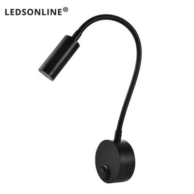 Flexible Gooseneck Clamp Wall Light Bedside LED Reading Lamp