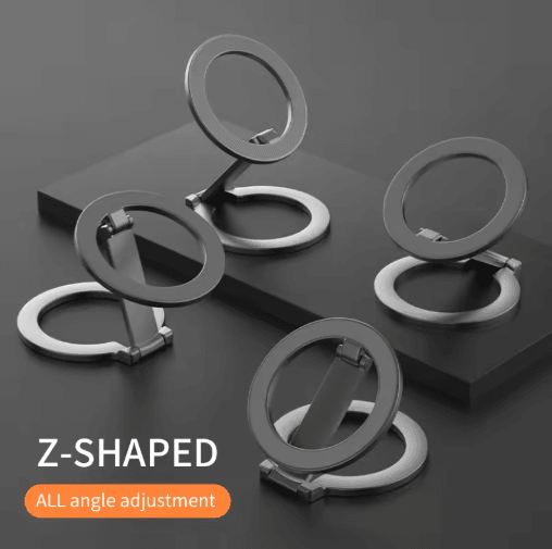 Magnetic Ring Phone Holder – Foldable MagSafe Stand with Double-Sided Magnet