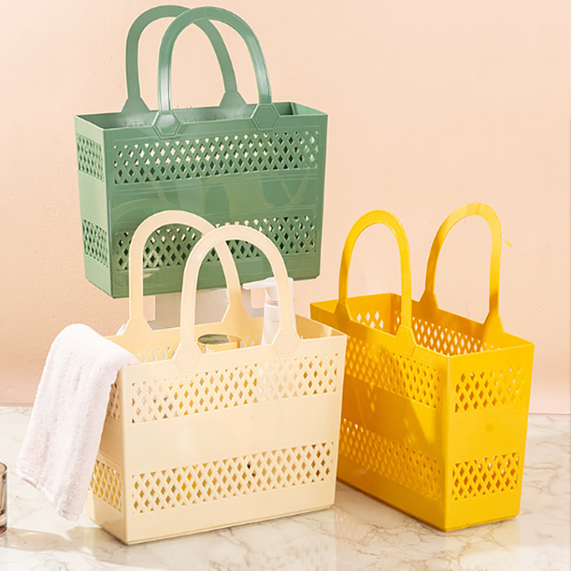 Portable Shower Caddy Basket with Handles Large Capacity Drainage Tote for Dorm Bathroom Gym