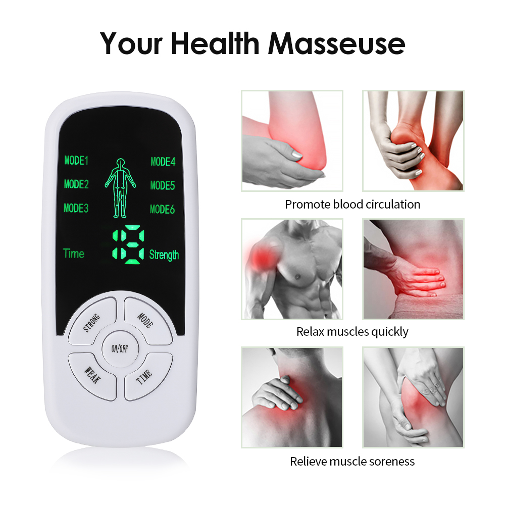 Digital Muscle Stimulator EMS Pulse, Back Neck Body Massager Tens Therapy Tool, Meridian Physiotherapy Aid