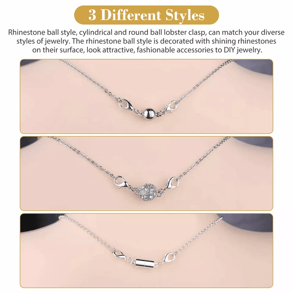 16Pcs Magnetic Lobster Clasp Claw Hook Set, Strong Snap Converter,Jewelry Necklace Making, Secure Magnetic Jewelry