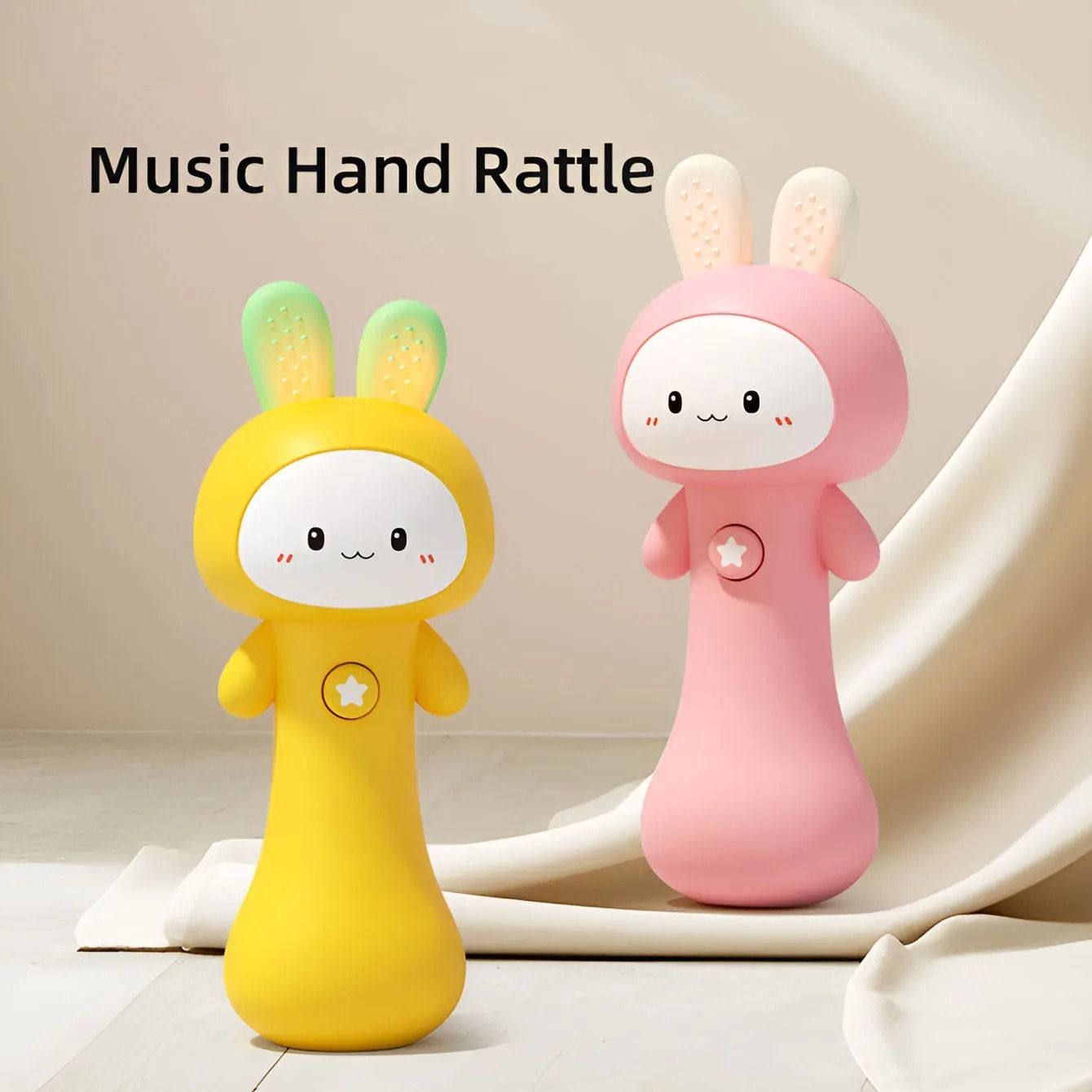 Multifunctional Rabbit Music Bell – Soothing Sound & Light Sensory Toy