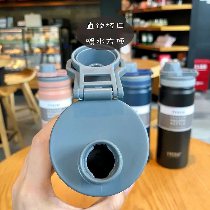 Tyeso Stainless Steel Vacuum Insulated Thermos Bottle – Leakproof Travel Water Bottle with Handle