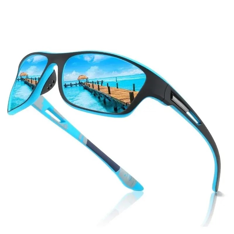 Vintage Polarized Sunglasses for Men and Women Eyewear for Outdoor Sports Cycling Skiing Climbing Fishing Driving