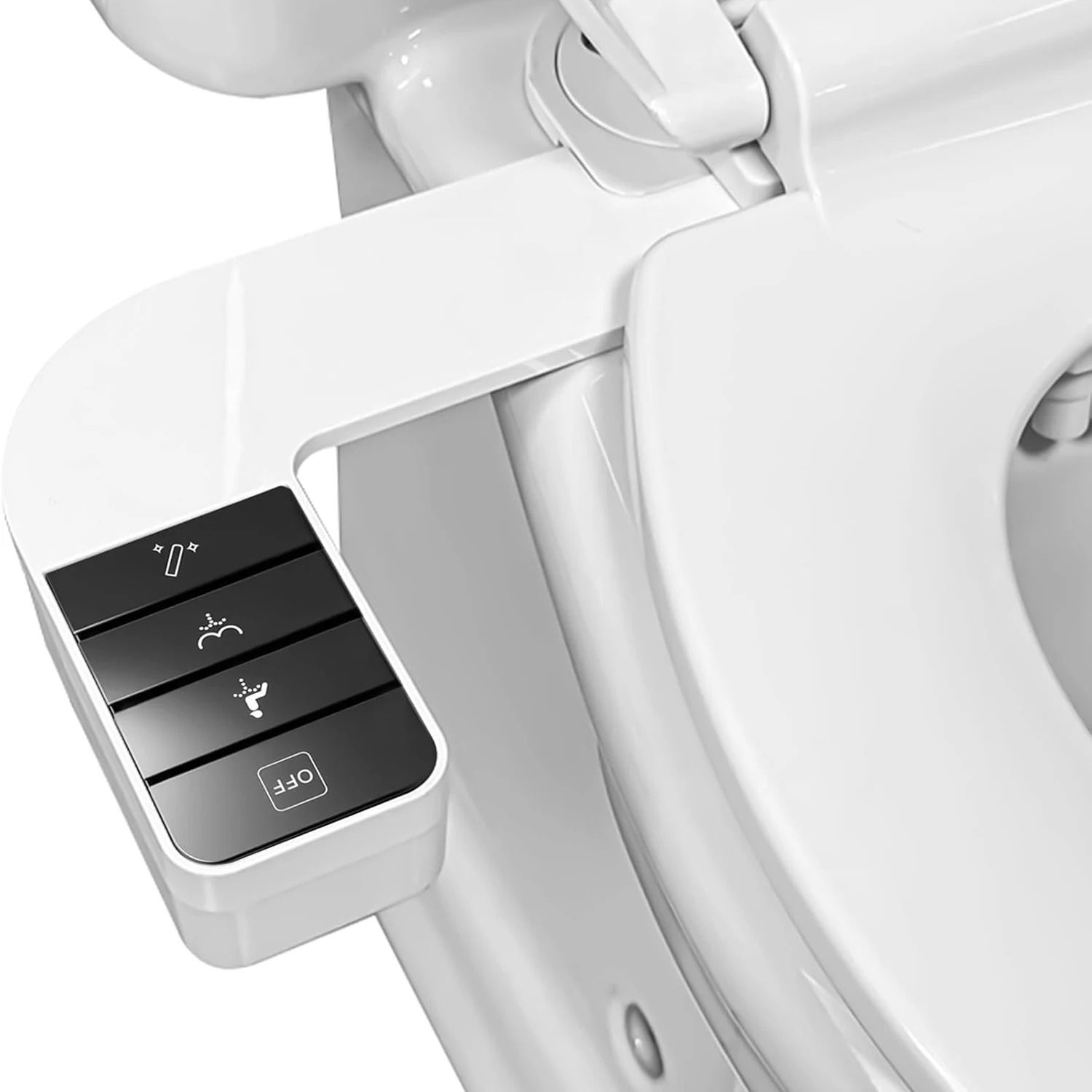 Self Cleaning Bidet Attachment with Dual Nozzles and Ultra Thin Design