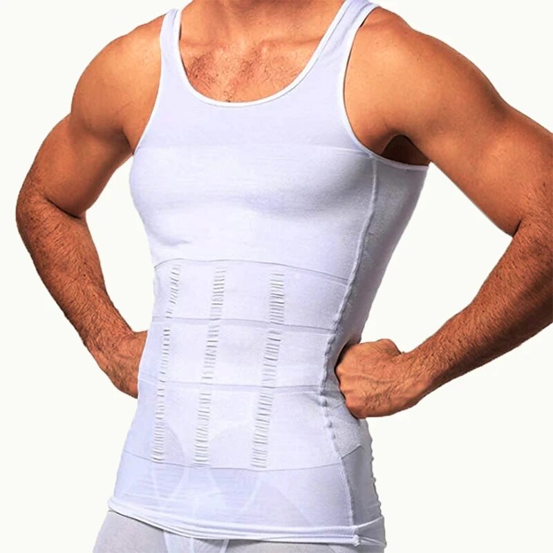 Men's Slimming Body Shaper Compression Vest Waist Trainer for Weight Loss & Belly Control