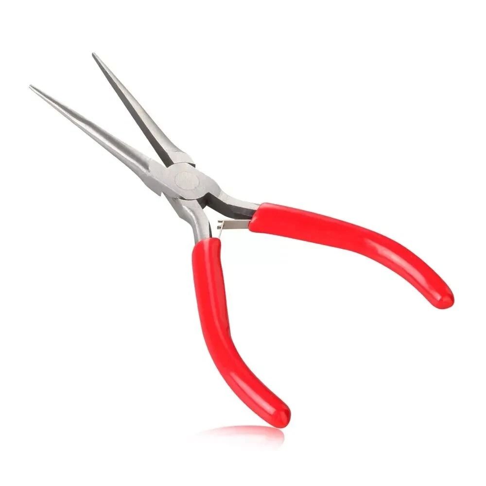 Precision Red Extra Long Needle Nose Pliers, Plier Repair Tool for Beading
