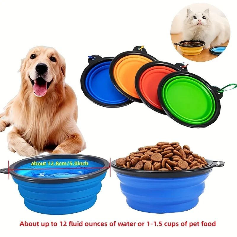AdventureFold Collapsible Dog Bowl – Portable Pet Food Bowl for Travel & Outdoor Feeding