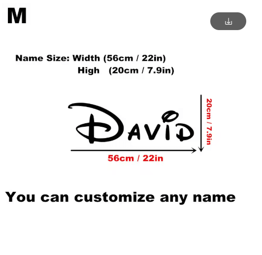 Personalized Name Wall Sticker Custom Kids Room & Nursery Vinyl Decal