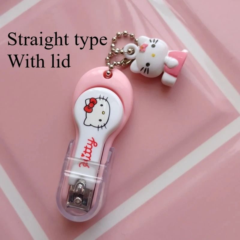 Hello Kitty Cute Nail Clipper with Keychain Portable Cartoon Nail Trimming Tool