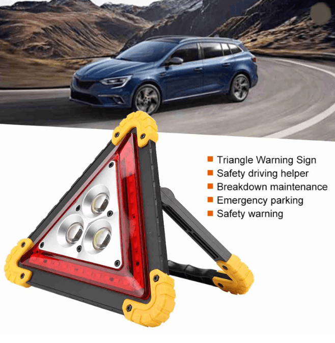 30W LED Car Emergency Warning Triangle Safety Stop Sign Light