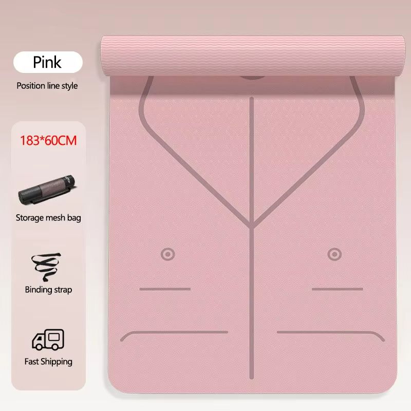 EcoGrip 6mm TPE Yoga Mat – Cushioned Non Slip Exercise Mat 183 x 60 cm