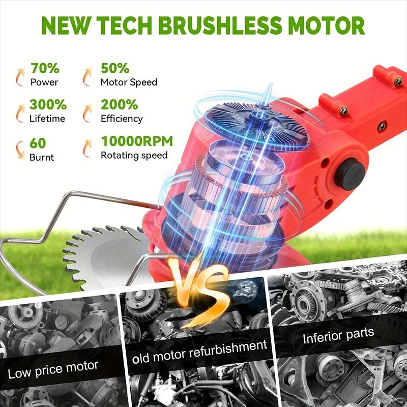 Cordless Riding Weed Trimmer Mower for Home Garden Use