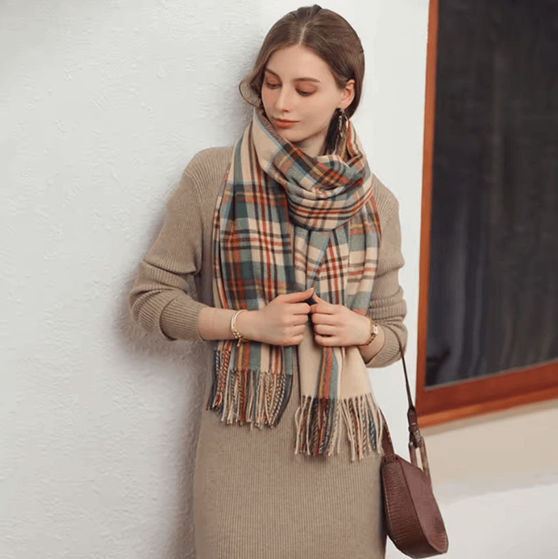 Womens Scottish Tartan Plaid Scarf – Soft Warm Long Wrap Shawl