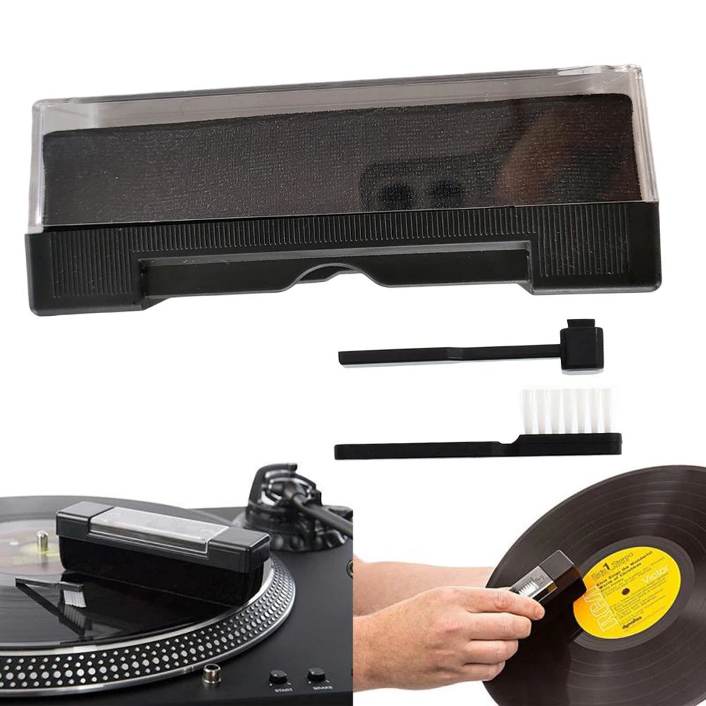 Vinyl Record Cleaner Kit with Anti-Static Carbon Fiber Brush for LP Turntables