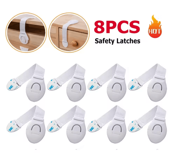 SecureFlex Child Safety Strap Locks No Drill Cabinet and Drawer Protection