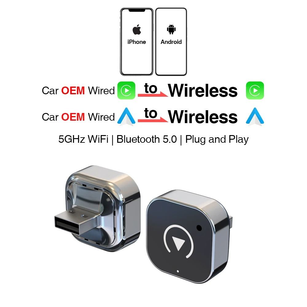 Wireless CarPlay and Android Auto Adapter