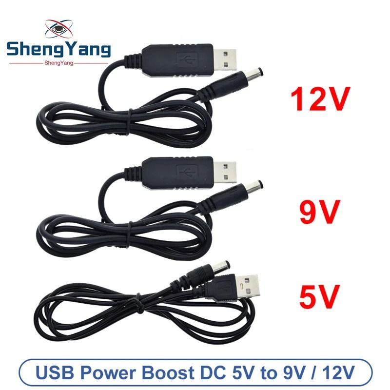 USB Step Up Converter Cable 5V to 9V 12V Power Boost Adapter