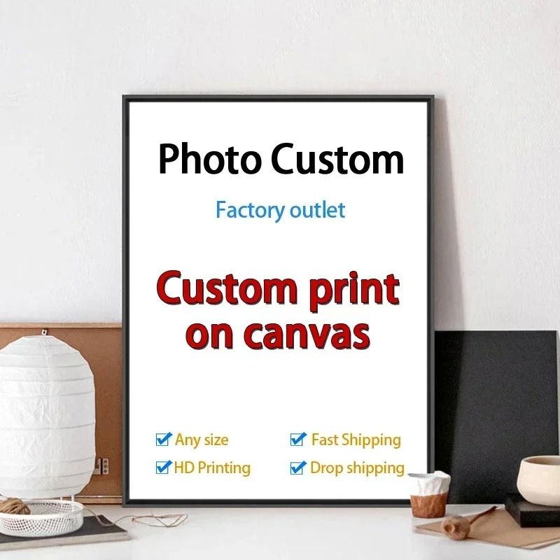 Custom Canvas Print Personalized Photo Wall Art Large HD Poster