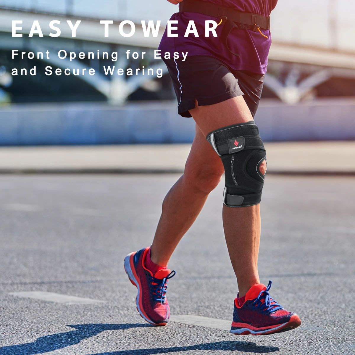 Hinged Knee Brace with Side Stabilizers