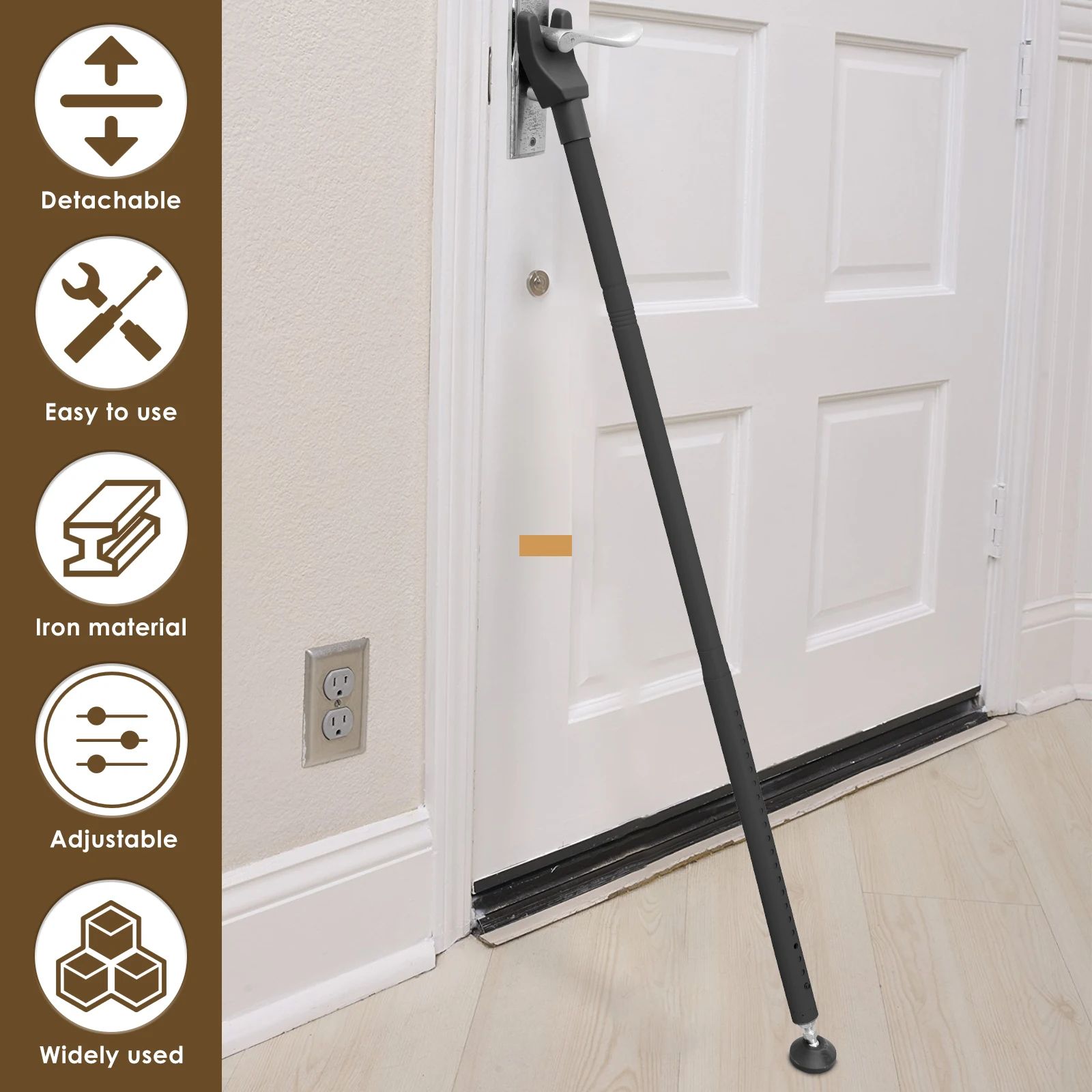 Adjustable Sliding Door Security Bar Lock for Home and Patio Protection