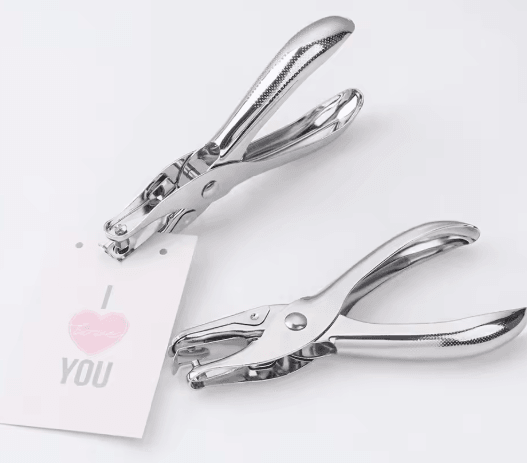 Handheld Metal Hole Punch Tool for Scrapbooking and Jewelry Cards
