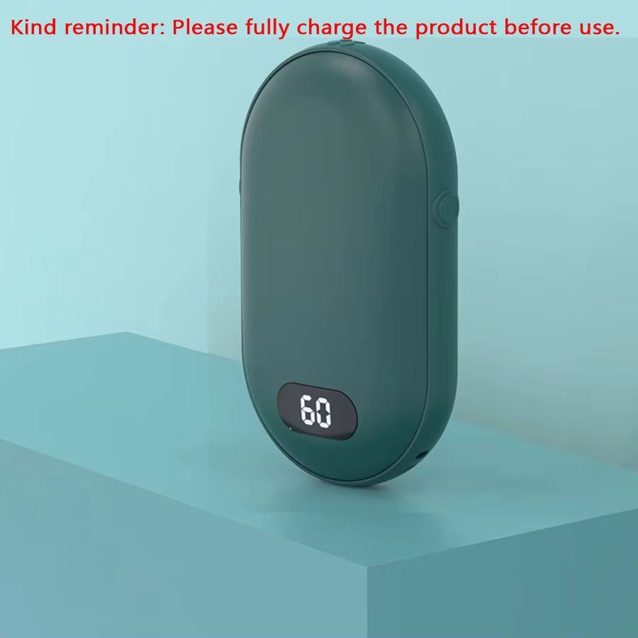 Rechargeable Pocket Hand Warmer with Double Sided Heating and 2 Temperature Settings