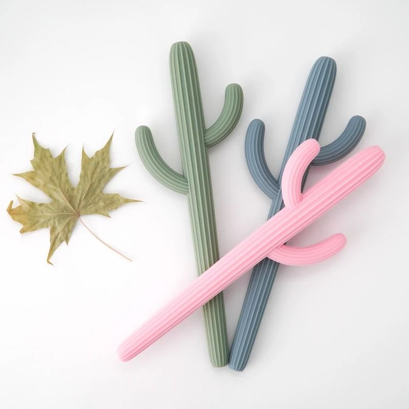 Silicone Cactus Teether Straw – BPA-Free Fidget Toy & Infant Chewing Accessory