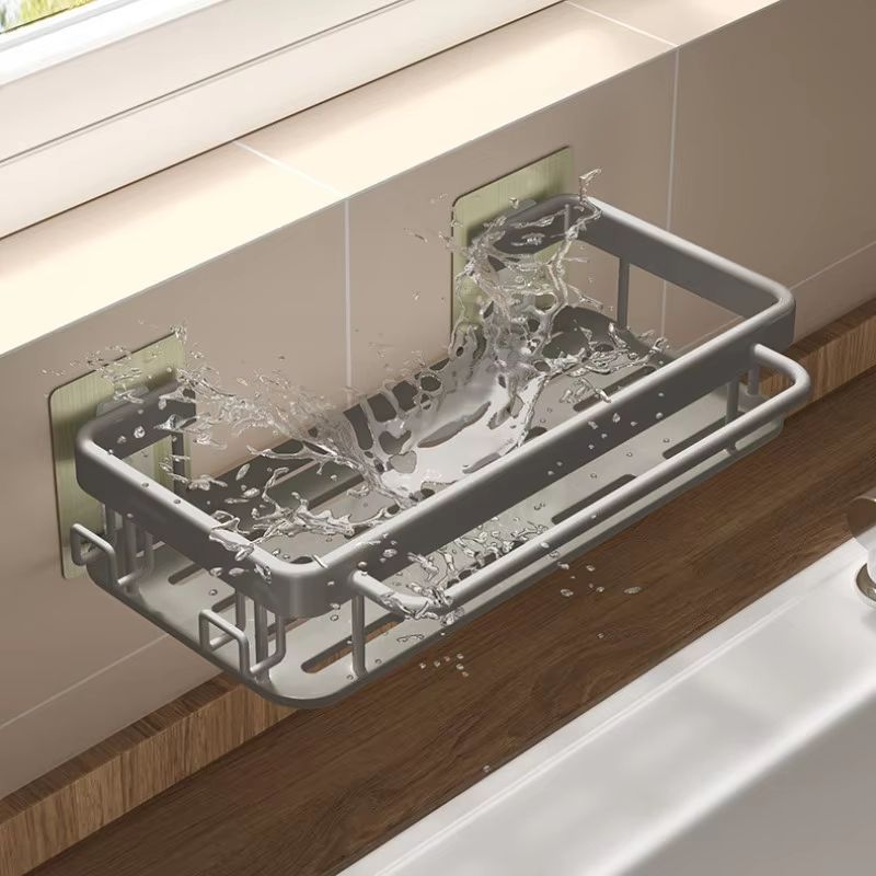 Multifunction Kitchen Sink Rack with Hook Dustproof Hanging Drain Caddy