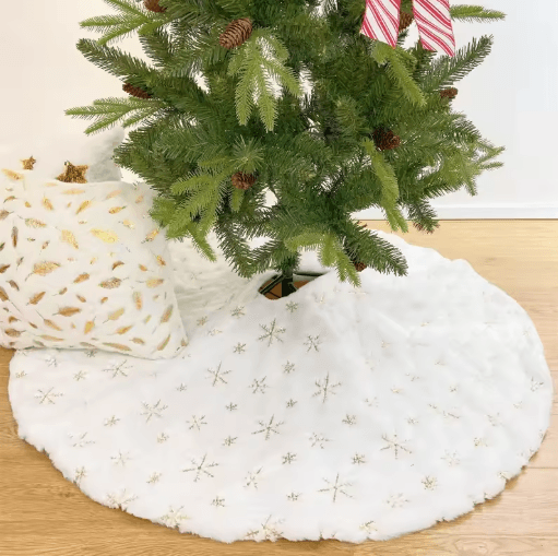 Creative Christmas Tree Skirt 38/40cm Holiday Tree Base Carpet for Festive Decor