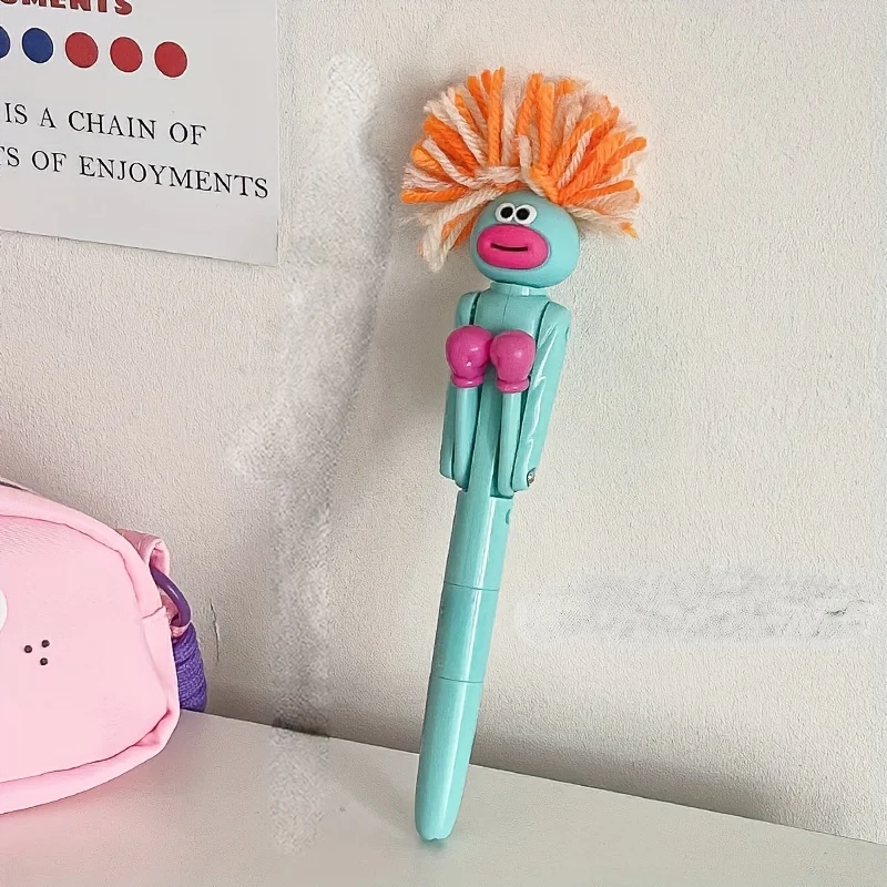 Funny Boxing Stress Relief Pen Cartoon Big Mouth Ballpoint Desk Toy Gift