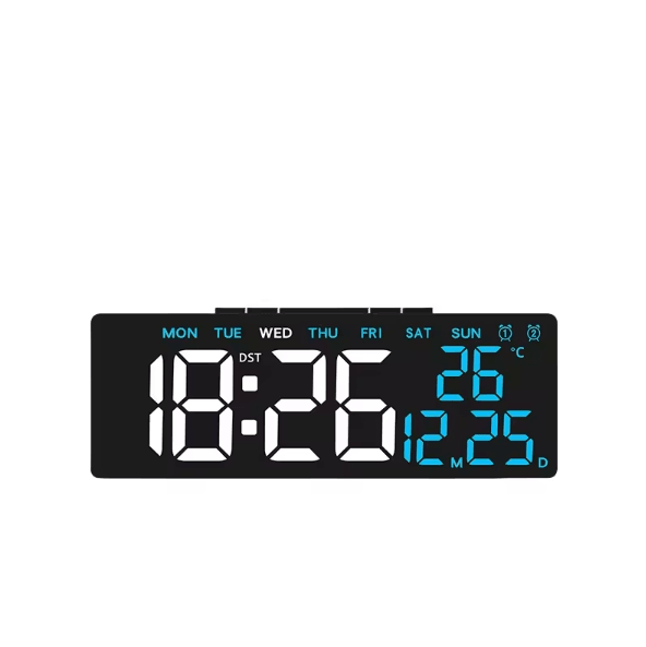 USB LED Digital Alarm Clock with Temperature & Dual Alarm – Modern Desk Clock with Auto Dimming & Snooze (12/24H Display