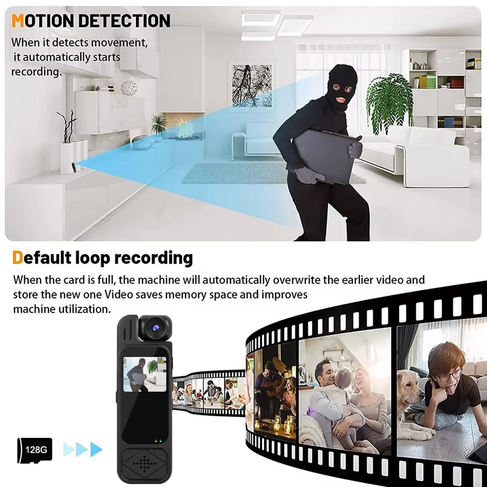 Full HD Mini Body Camera Body Mounted Camera Night Vision Digital Video Recorder Bodycam Police Camera
