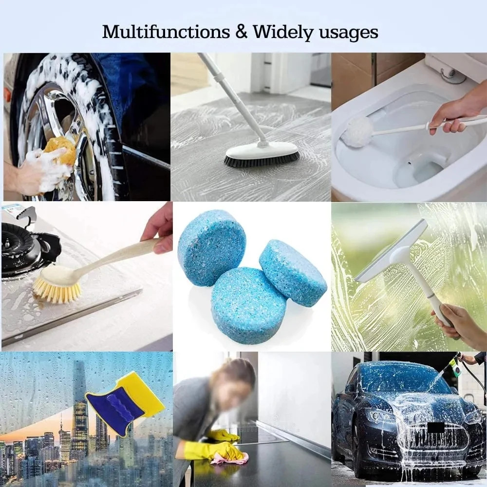 Car Windshield Glass Solid Cleaner Windscreen Wiper Effervescent Tablets Toilet Cleaning Car Accessories
