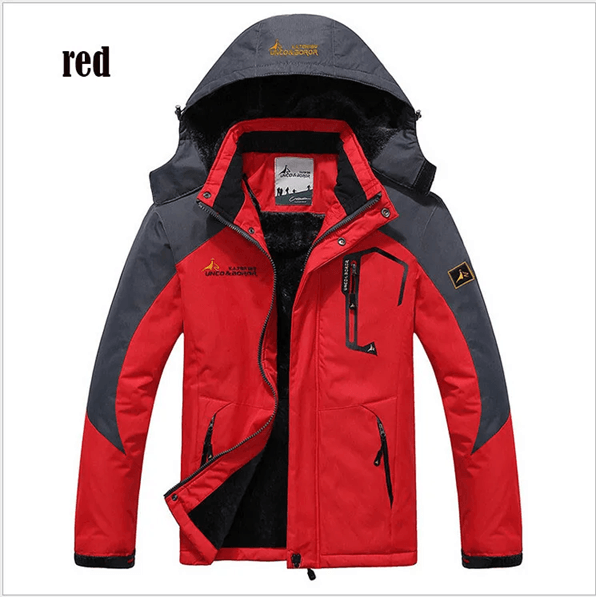Mens Winter Parka Jacket Thick Warm Windproof Hooded Coat with Fur Lining
