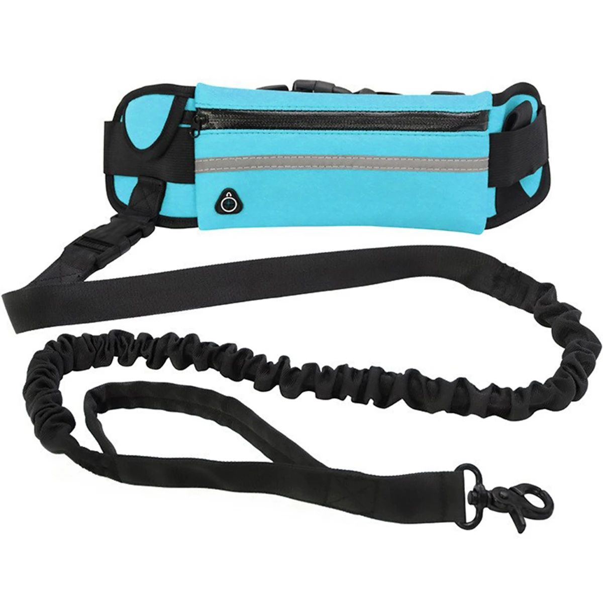 Hands-Free Running Dog Leash with Reflective Elastic Belt & Waist Bag