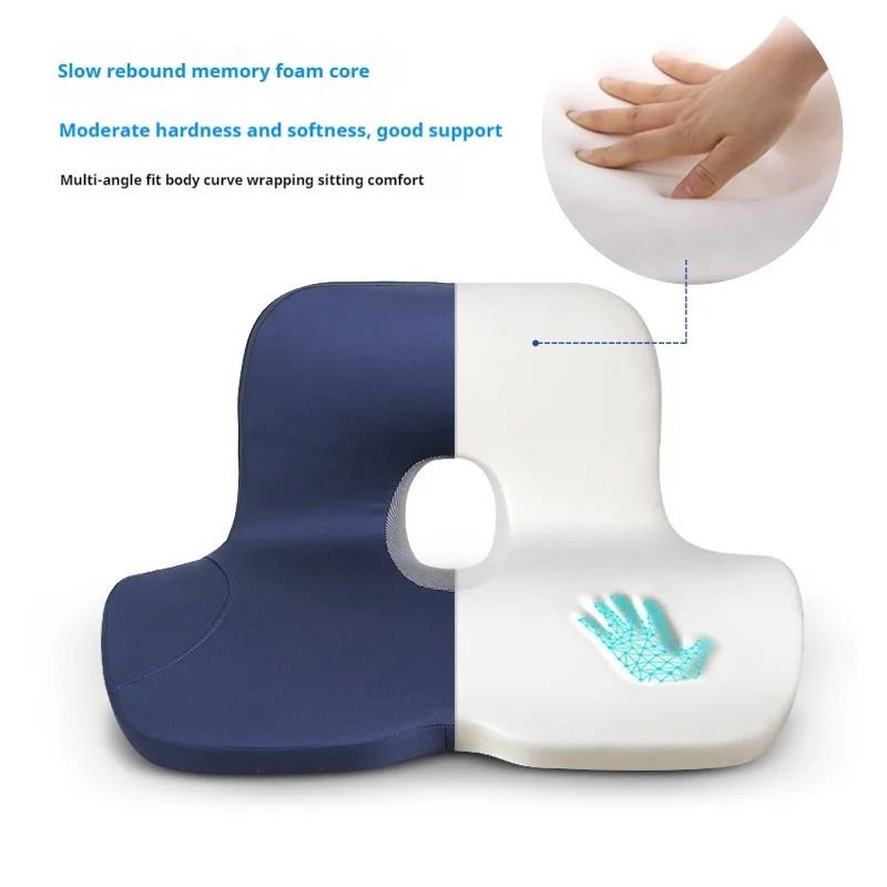 L-Shaped Integrated Office Chair Cushion | Total Memory Foam Hip & Waist Support