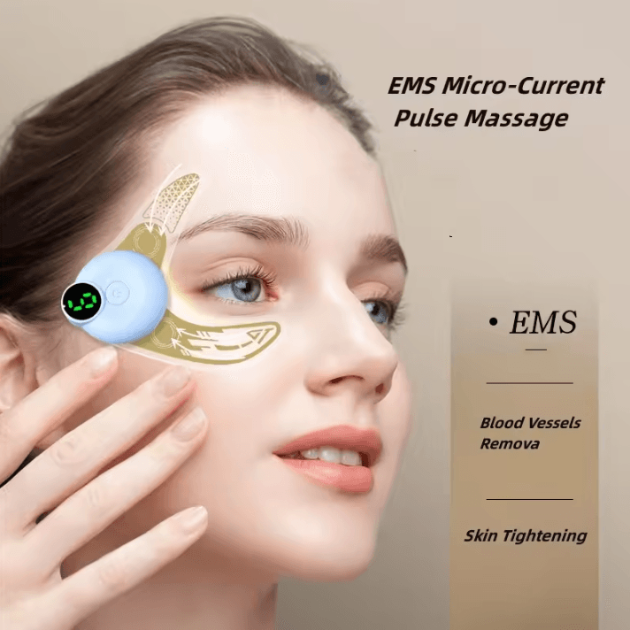 EMS Eye Massager Patch – Facial Eye Lifting and Fatigue Relief Device for Eye Bags and Dark Circles