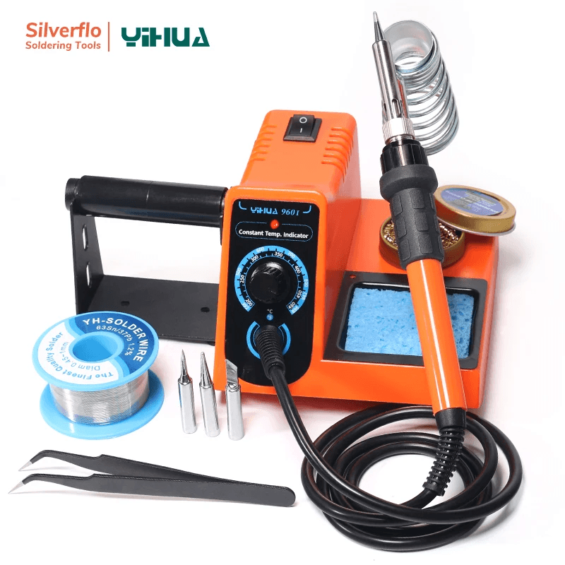 Digital Soldering Iron Kit with LED Display and Helping Hands