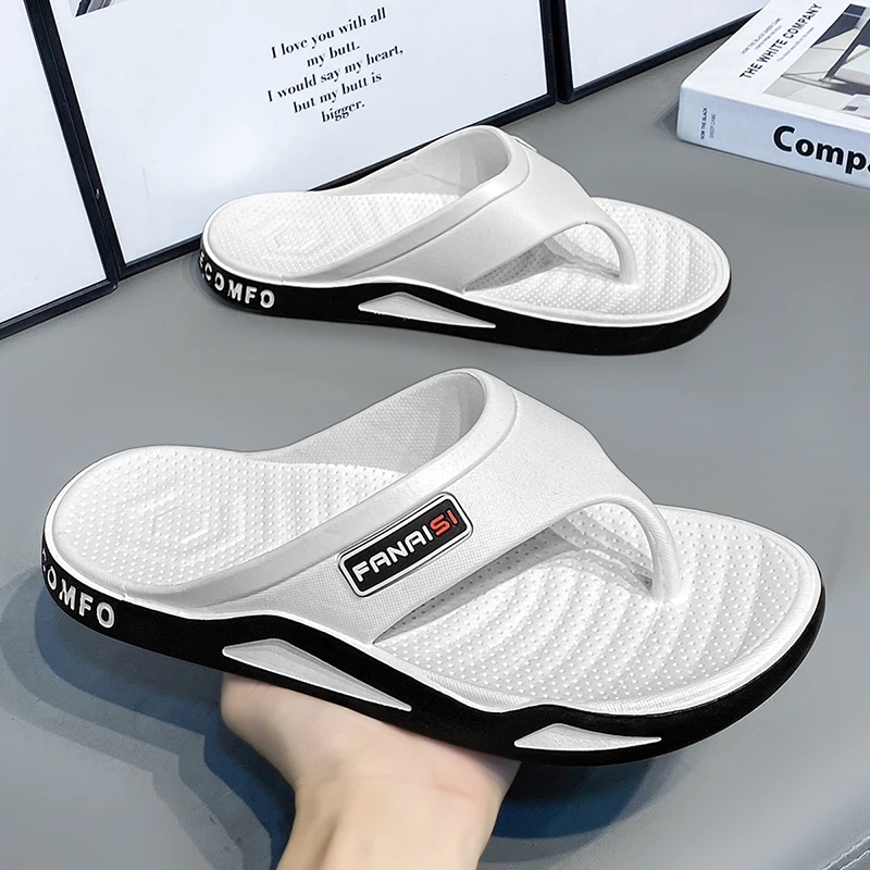 Men's Summer Flip-flops, Casual Outdoor Beach Sandals, Comfortable Fashion Shoes, Trendy Home Flip Flops for Men