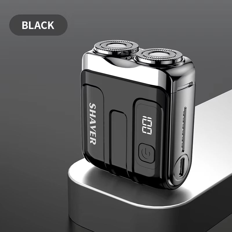 Mini Electric Smart Shaver with Digital Display – Dual Blade Rechargeable Beard Trimmer